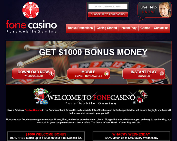 Fone Casino No Deposit Bonus Codes