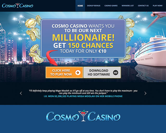 промокоды Cosmo Casino 100 руб