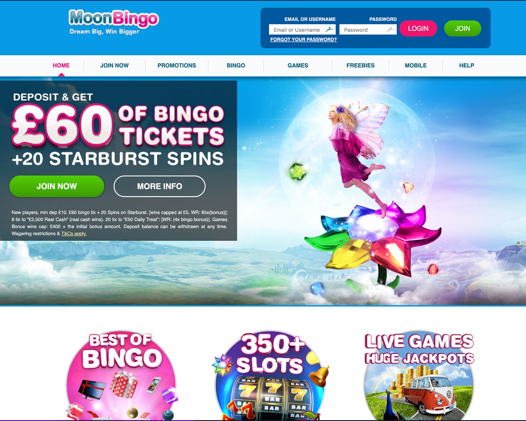 Moon Bingo NOdeposit org