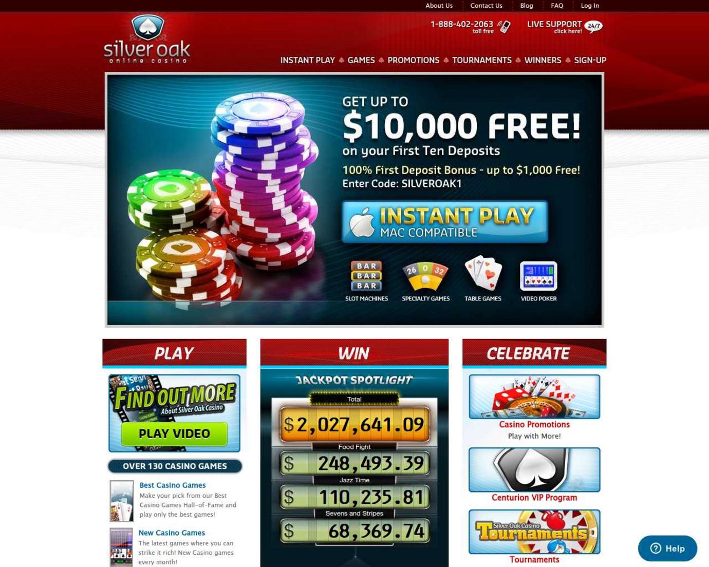 silver oaks casino no deposit