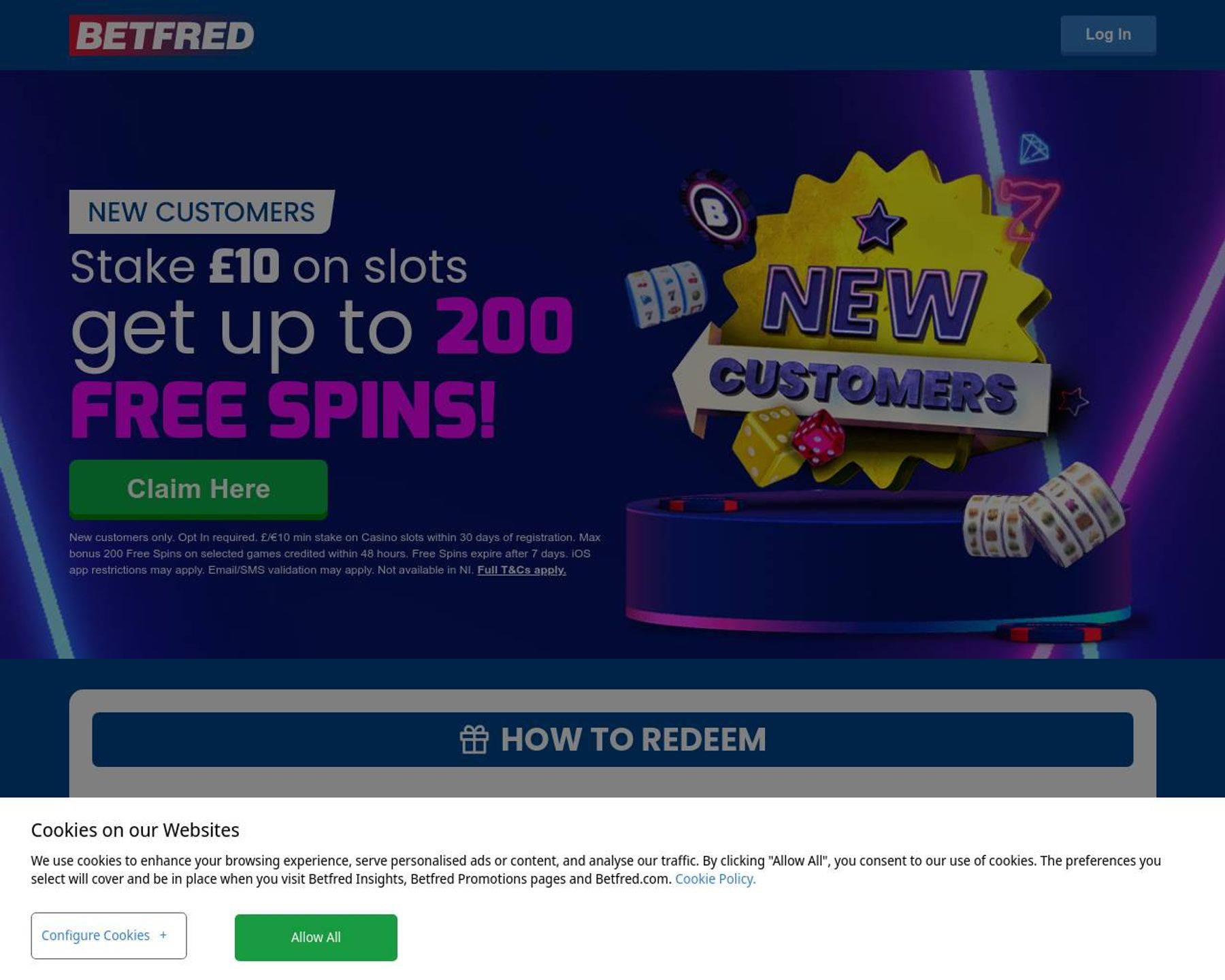 Betfred sign up offer code