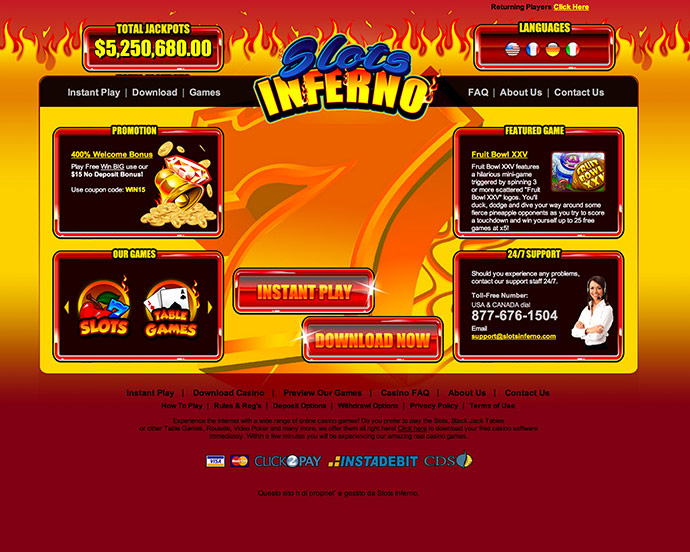 inferno slots pin