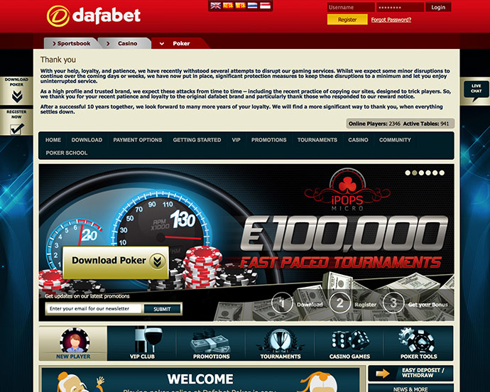 dafabet poker - nodeposit.org